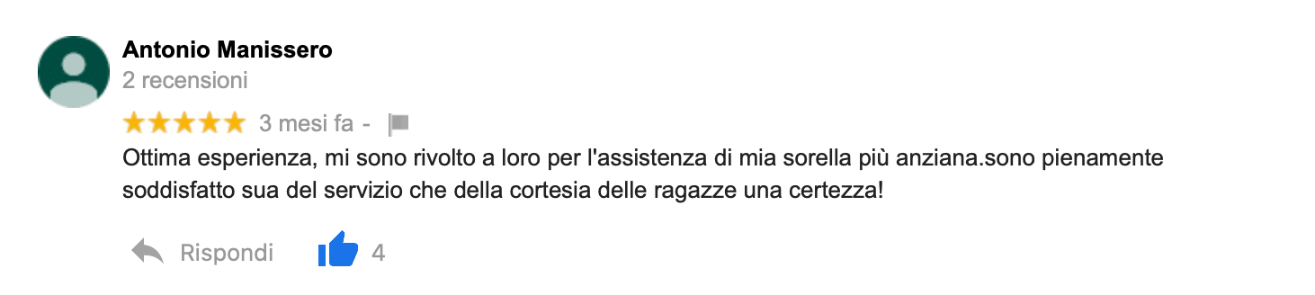 Recensioni Agenzia Badanti Torino Agenzia Assistenza anziani Torino