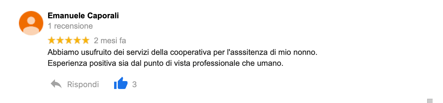 Recensioni agenzia Assistenza anziani torino - Agenzia Badanti Torino