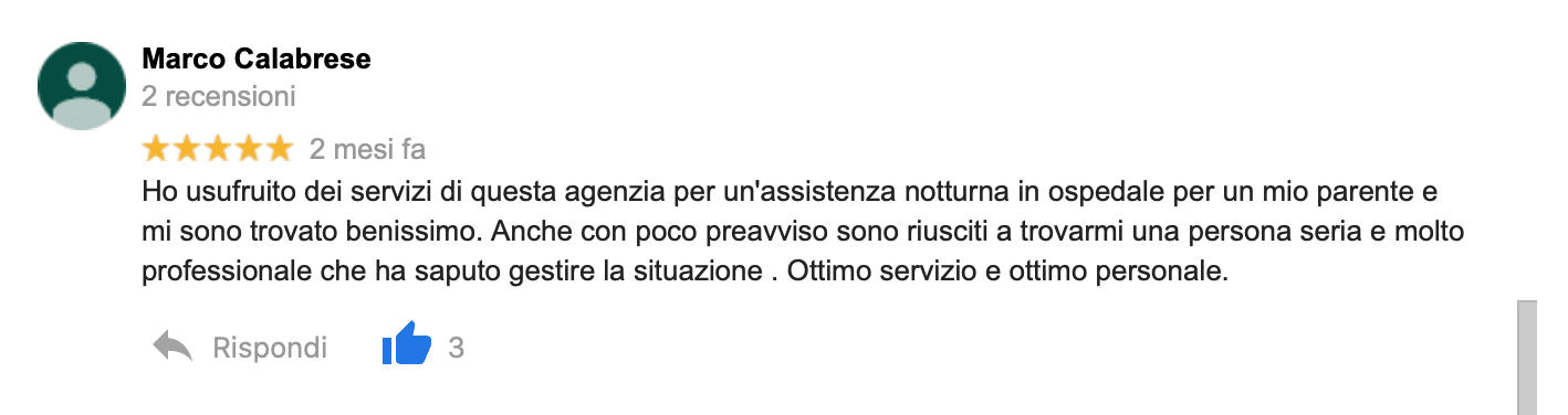 Recensione Assistenza anziani torino - Agenzia Badanti Torino
