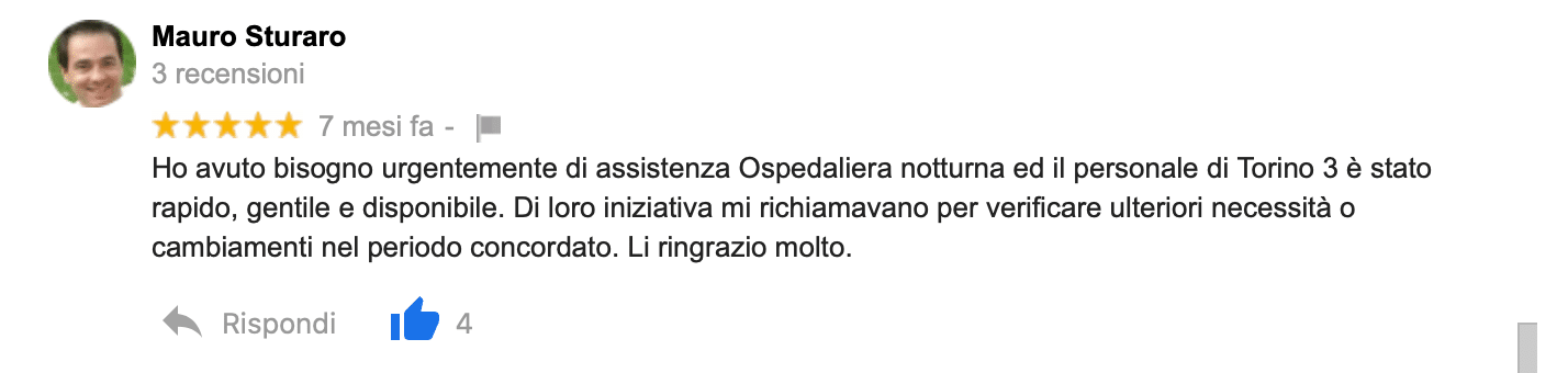 Recensione Assistenza anziani torino - Agenzia Badanti Torino