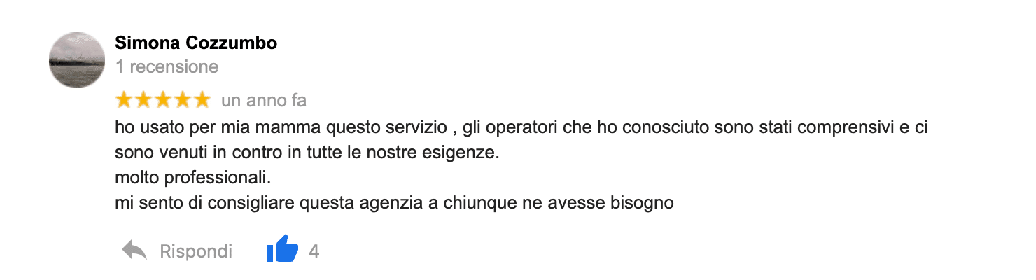 Recensione Assistenza anziani torino - Agenzia Badanti Torino