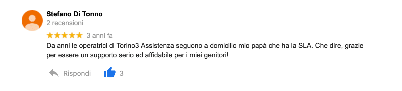 Recensione Assistenza anziani torino - Agenzia Badanti Torino